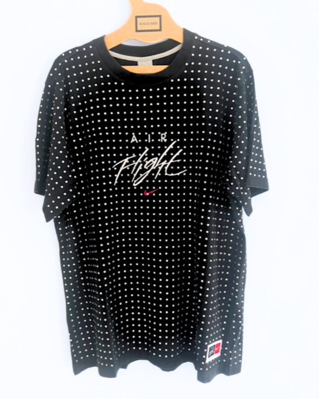 Vintage Black NIKE FLIGHT T-shirt with all over diamante studs