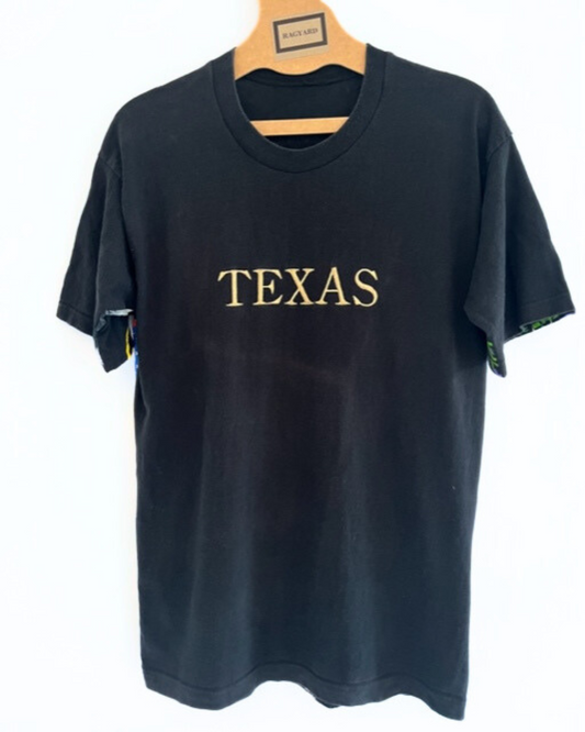 Vintage TEXAS T-shirt with Patchwork band tee back