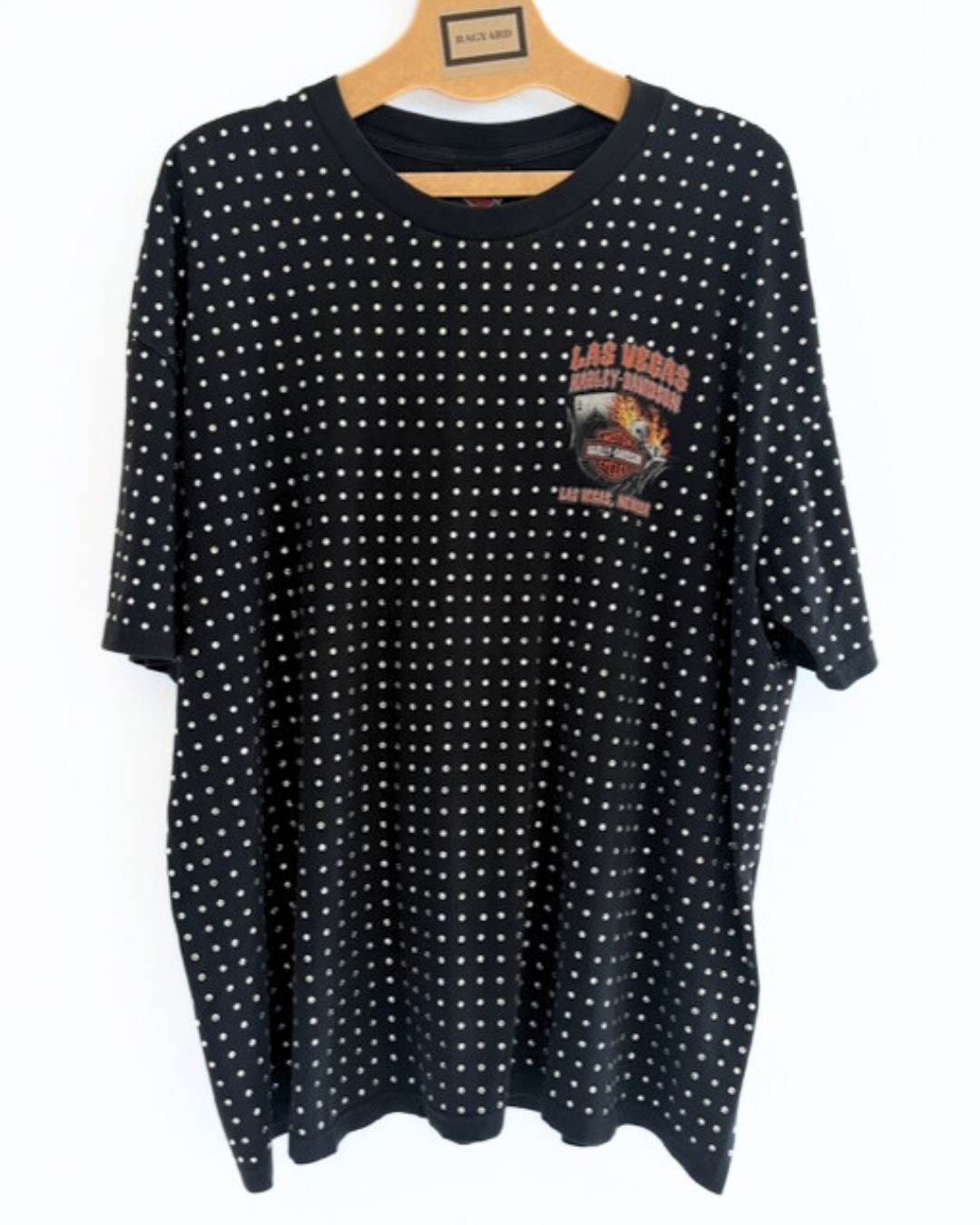 Vintage Black HARLEY DAVIDSON T-shirt with all over diamante studs