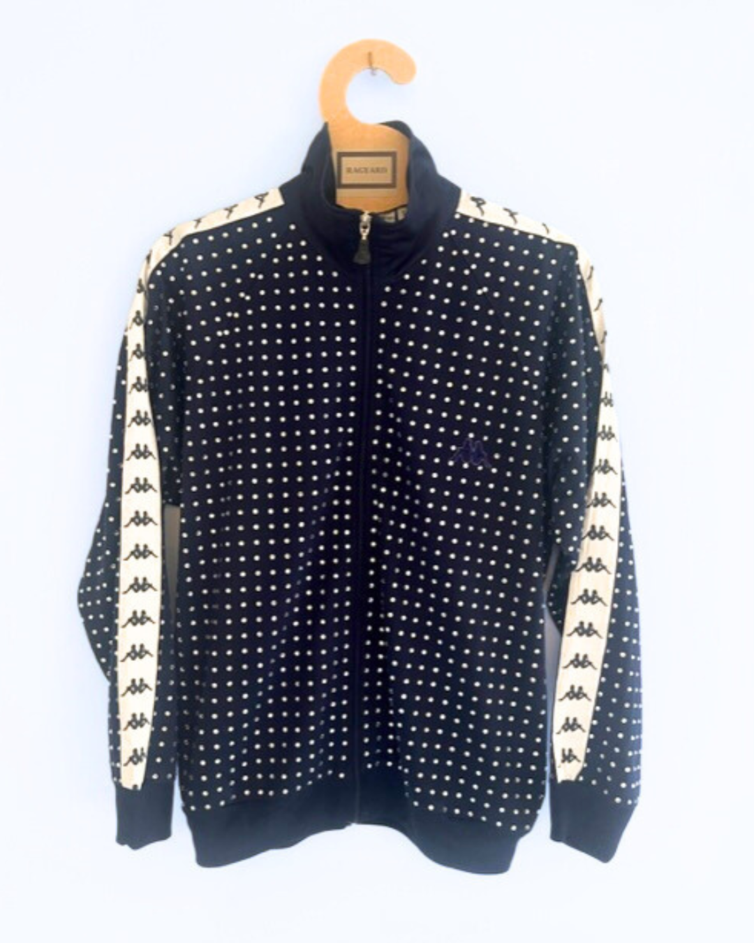 Vintage Navy KAPPA Track-top with all over diamante studs