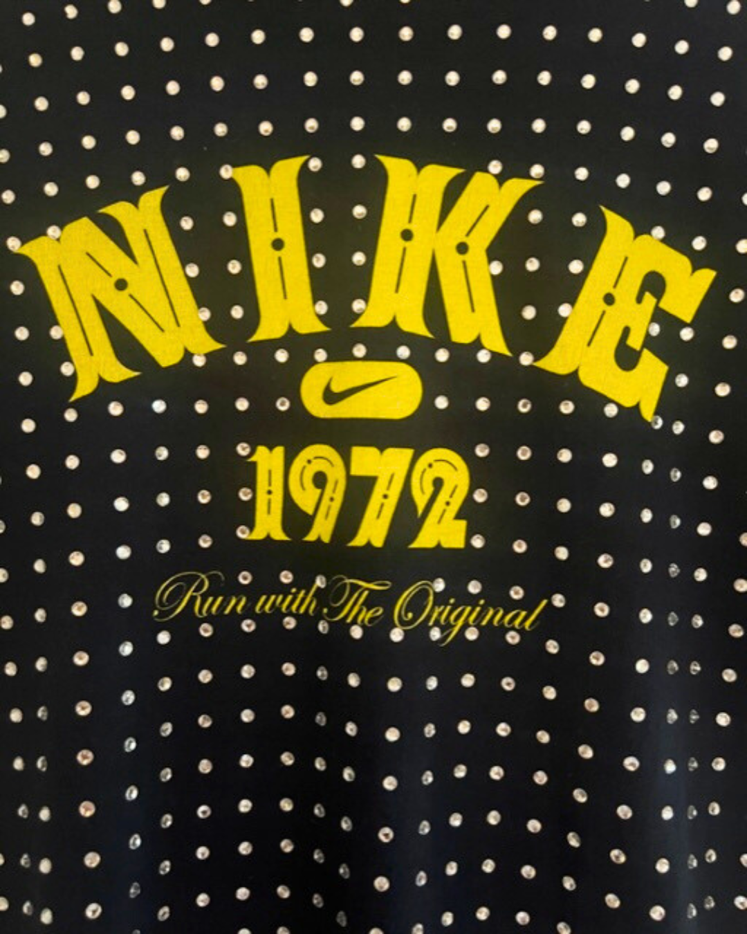 Vintage Black NIKE T-shirt with all over diamante studs