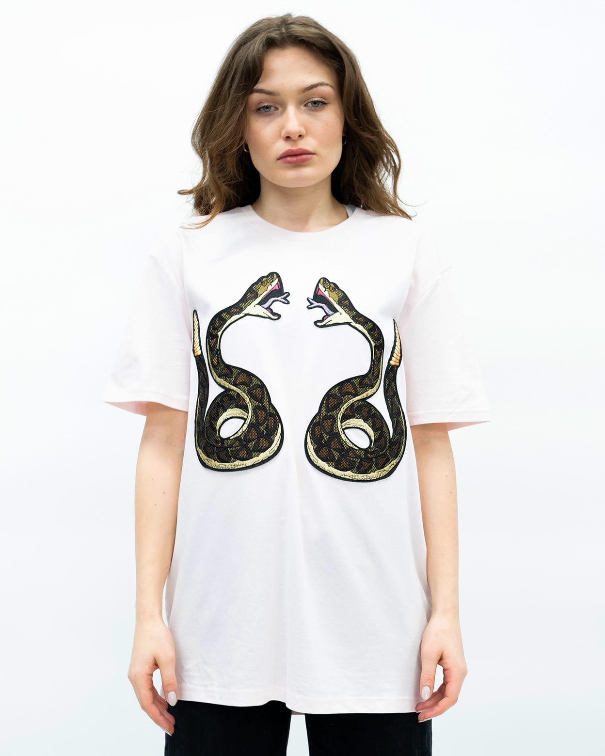 Snake T-Shirt in Light Pink