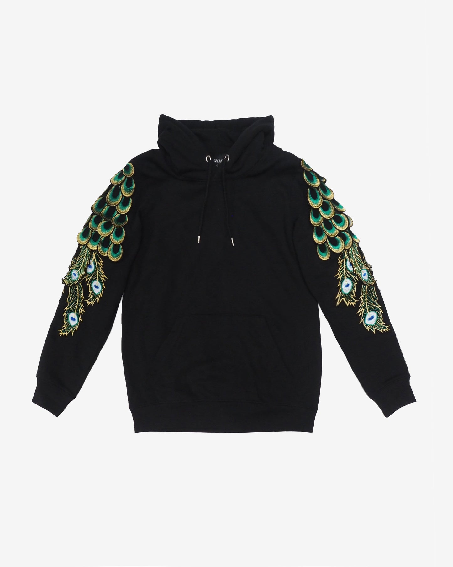 Evergreen - Black Peacock Patch Hoodie