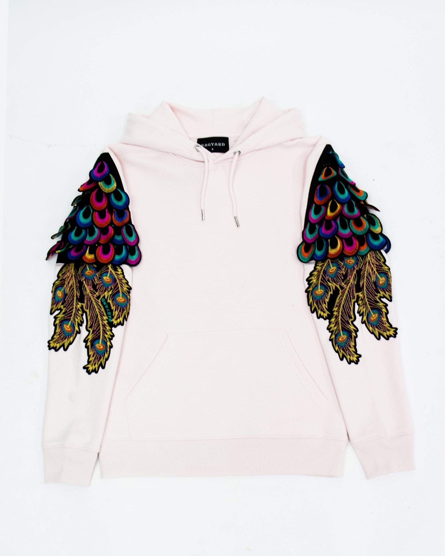 Psychedelic Peacock Hoodie Candy Pink