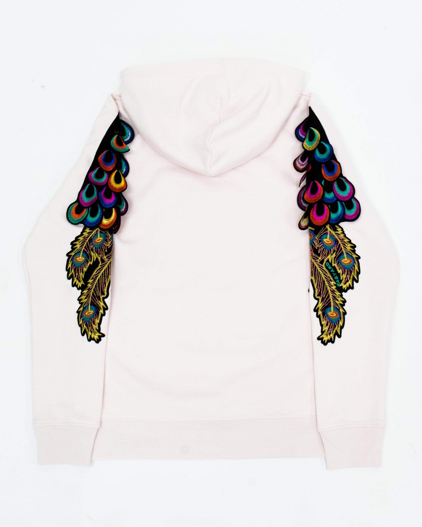 Psychedelic Peacock Hoodie Candy Pink