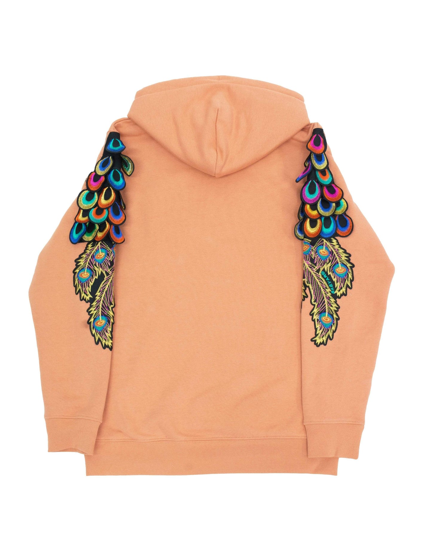 Psychedelic Peacock Sleeve Hoodie Mushroom