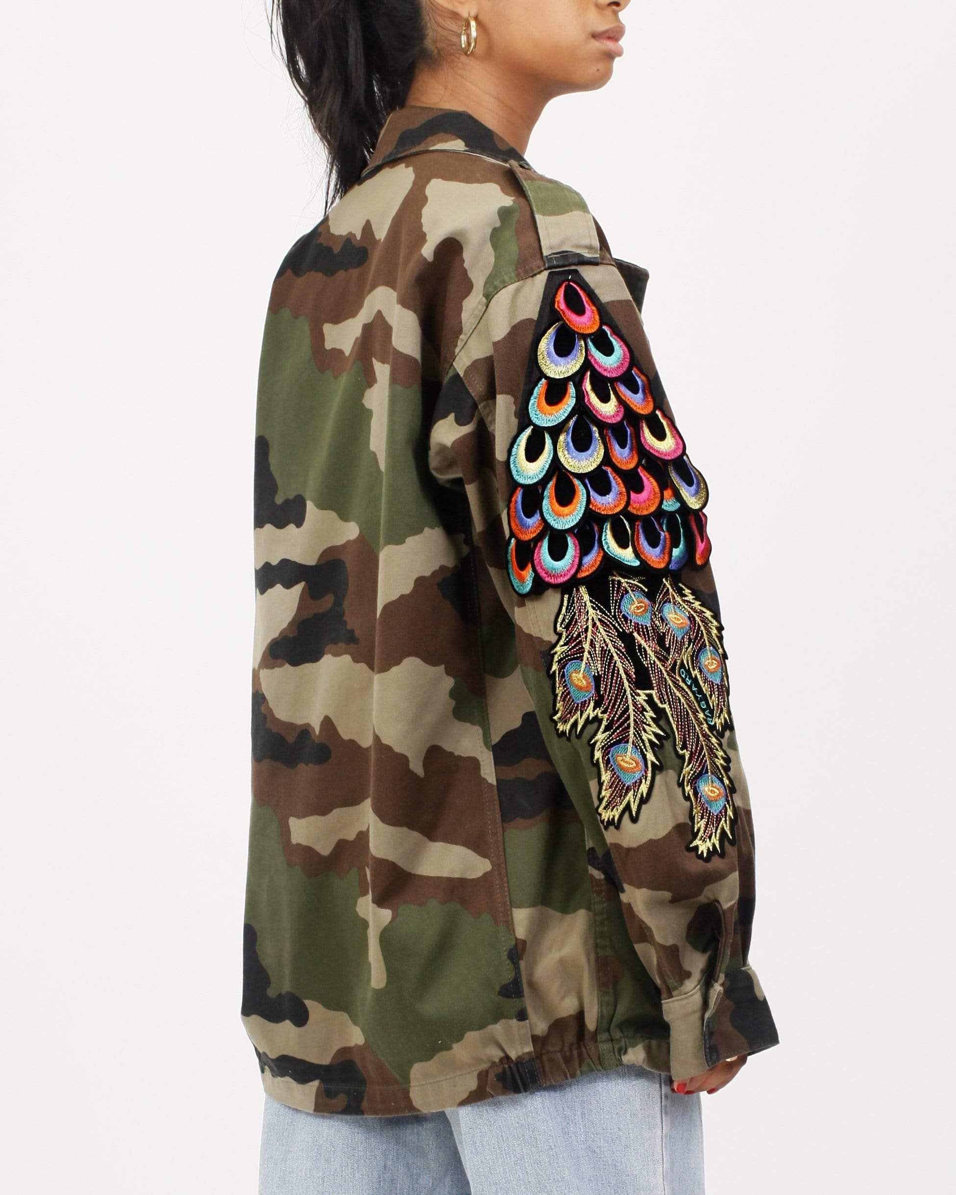 Evergreen - Camo Psychedelic Peacock Patch F2 Jacket